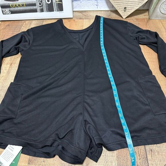Long Sleeve Backless Side Pocket Casual Romper-Front and Back Wearable NWT L - Picture 5 of 15